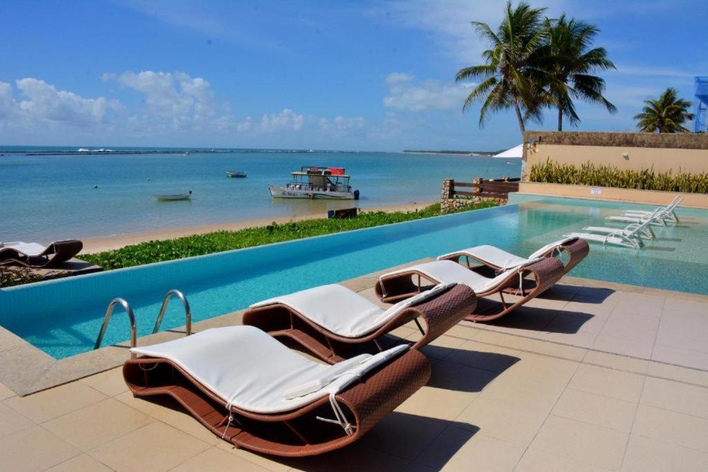 Barra Bali - Apartamento pé na areia na Barra de São Miguel Exterior foto